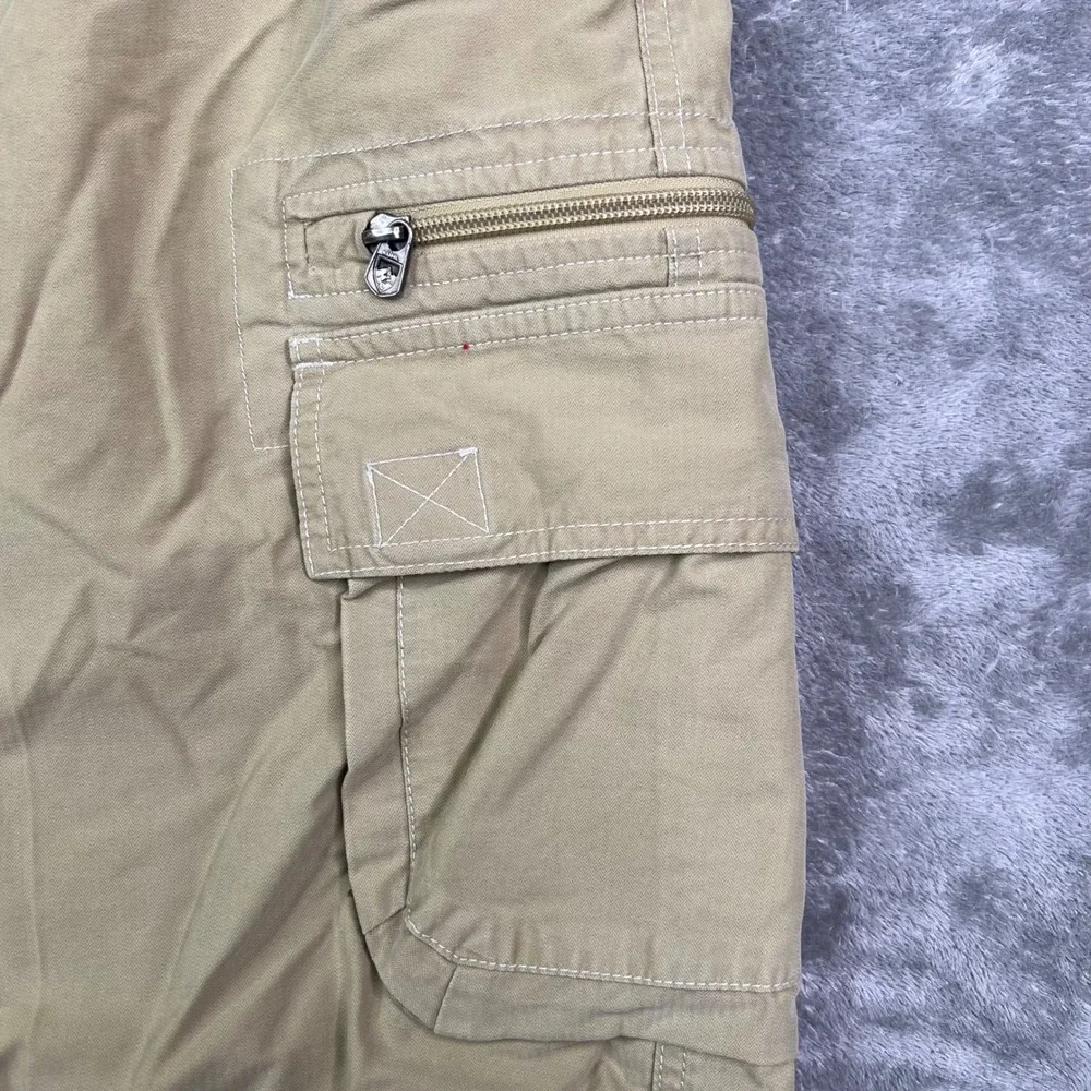 Kuhl Vintage Patina Dye Cargo Shorts Mens 2XL Khaki Tan Herringbone Utility